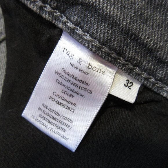 NWT rag & bone Cate Skinny in Colby Gray Mid Rise Ankle Stretch Jeans 32 - Picture 4 of 7